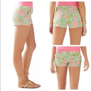 Lilly Pulitzer 3” Walsh Shorts, Hot Wings, size 0